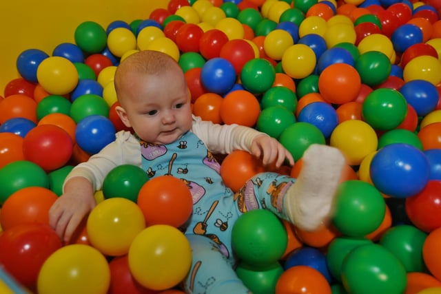  Opening of the Inspired Playtown at Hampton.  23 week-old Mason Rodgers in the ball pit