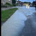 Flooding caused by the burst water main in Werrington.