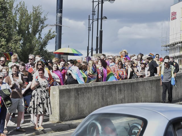A parade was first held through the city centre.