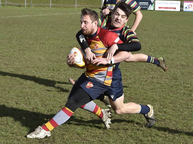 Ross Chamberlain played well for Borough against Oadby. Photo David Lowndes.