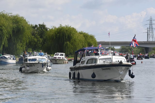 The Peterborough Yacht Club Coronation Flotilla at the Embankment