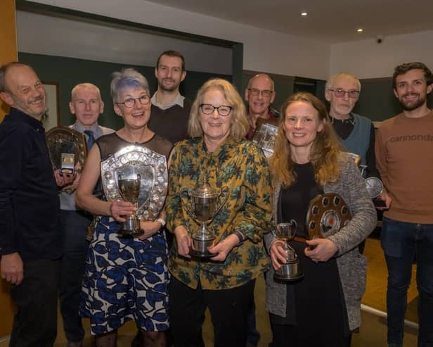 James Shaw (far right) with Fenland Clarion prize winners. Photo: Tom Scott.