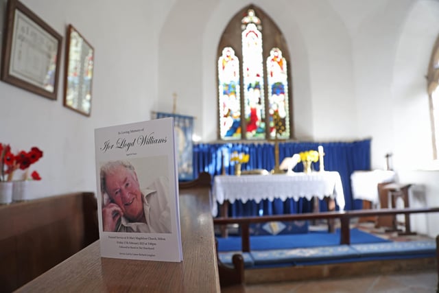 The funeral of Ifor Williams took place today with a procession from E B Kings undertakers to St Mary Magdelene Church in Stilton, Cambridgeshire.