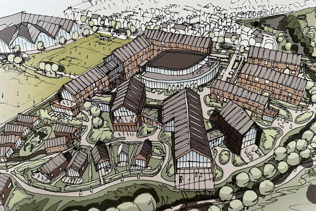 This image shows how part of the proposed East of England Showground could appear.
