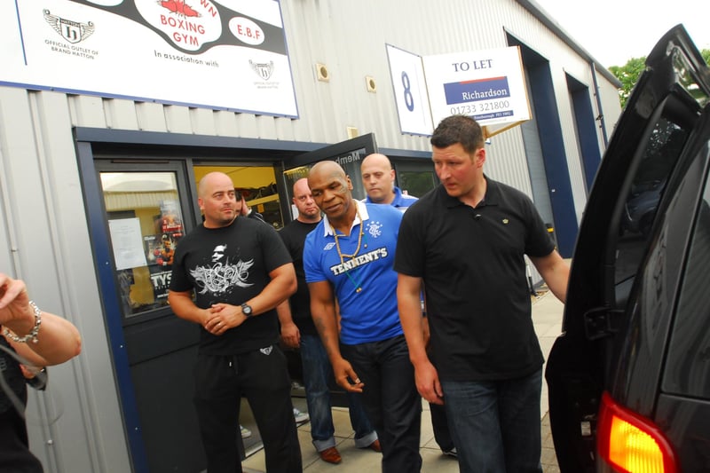 Mike Tyson visits Smackdown Boxing Gym in Hampton