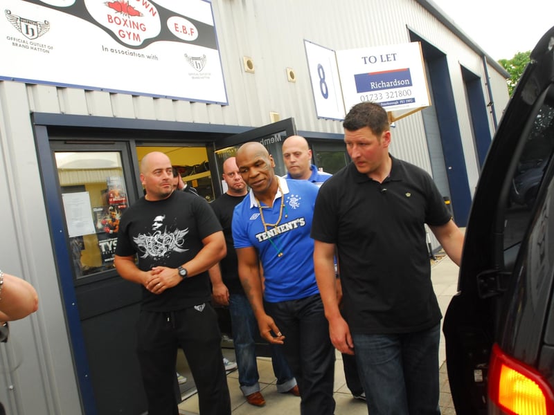 Mike Tyson visits Smackdown Boxing Gym in Hampton
