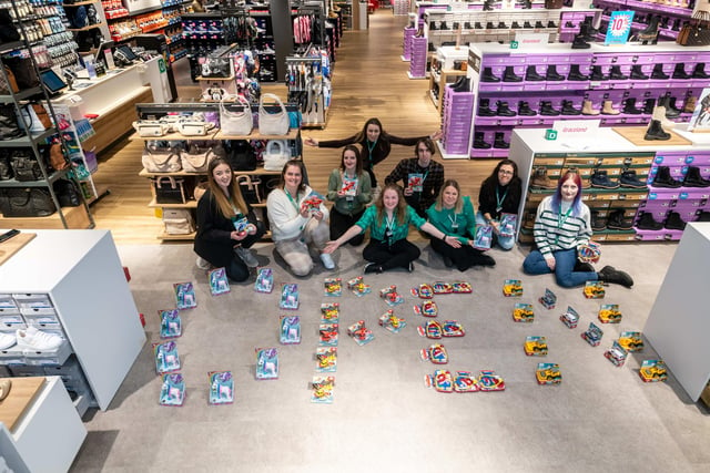 Staff at the new Deichmann store opening at Serpentine Green Shopping Centre in Hampton Peterborough.