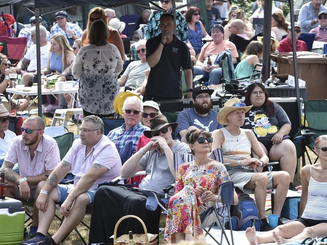 Crowds enjoy the event at Bedford Hall.