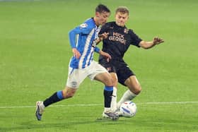 Lucca Mendonca in action for Posh at Huddersfield. Photo Joe Dent/theposh.com.