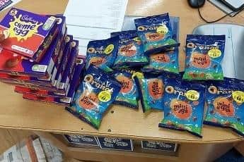 Some of the chocolate stolen by Cowlbeck