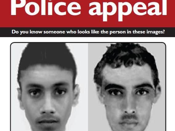 An Efit of the suspect released by police during the appeal to find the culprit