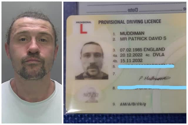 Patrick Muddiman left his licence at the scene of the crime