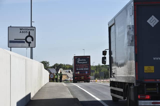 Official opening of the new Kings Dyke bridge over the A605 to Whittlesey has been named The Ralph Butcher Causeway (image: David Lowndes)