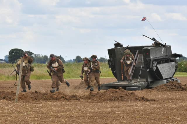 A re-enactment battle of the Normandy invasion was staged at the Crowland and Thorney 1940s weekend at Park Farm, Thorney. The event celebrated the 80th anniversary of D-Day.