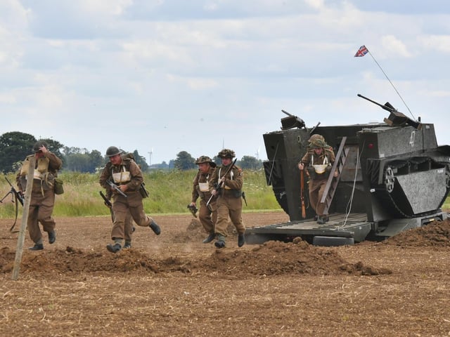 A re-enactment battle of the Normandy invasion was staged at the Crowland and Thorney 1940s weekend at Park Farm, Thorney. The event celebrated the 80th anniversary of D-Day.
