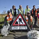 Litter pickers at Cardea for Great British Spring Clean including Cllr Chris Harper.