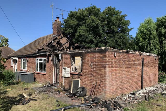 The scene of the explosion