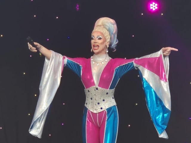 One of the performers on stage