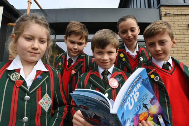 The Peterborough Drama Festival 2023. Reading in the competition  Alexandra Foster, Harrison Whitty, Jason Murray, Sophie Bass and Charlie Bass from The Peterborough School.