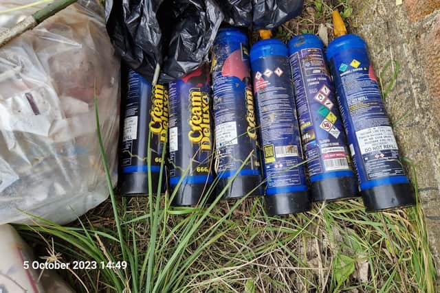 Canisters found by Peterborough Litter Wombles