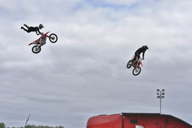  Truckfest 2021 at the East of England Arena.  Broke FMX display team