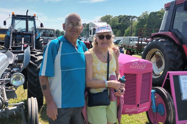 Doug and Janice with their vintage tractor 'Lucy'