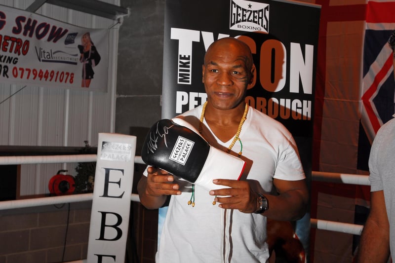 Mike Tyson visits Smackdown Boxing Gym in Hampton