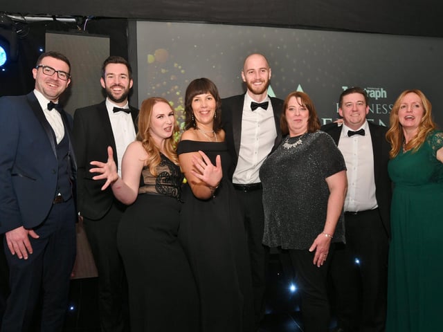 The sponsors group Azets at the  Peterborough Telegraph Business Excellence Awards 2022.