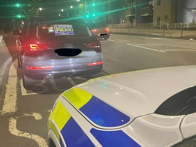 This disqualified driver in Peterborough was stopped by police after he was found with no insurance - the vehicle was later seized.