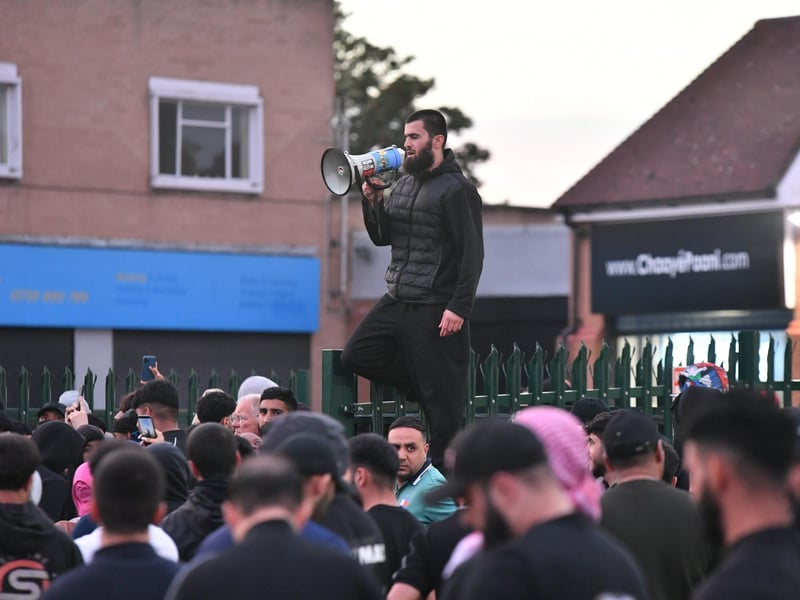 Large crowds were seen in the city.