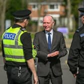 Police and Crime Commissioner Darryl Preston with police officers
