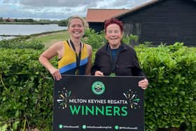 Anita Carter (left) and Joan Heath at Milton Keynes.