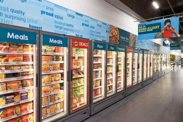 New range of freezers and fridges in the Poundland 'superstore' to open in Peterborough next month.
