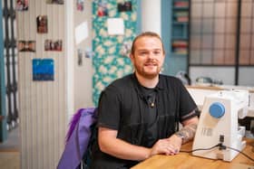 The Great British Sewing Bee contestant, Matthew, from Peterborough (Credit: BBC/Love Productions/James Stack).
