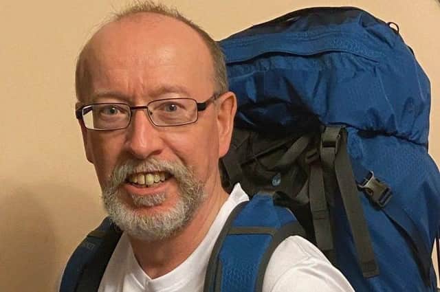 Geoff will be walking to raise money for Sue Ryder, the charity he volunteers with. 
