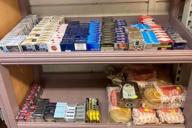 Some of the illegal tobacco products seized by HMRC.