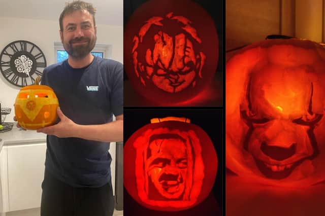Halloween horror movie favourites Chucky, Pennywise (IT), and Jack Torrance (The Shining) - and a creative VW camper van