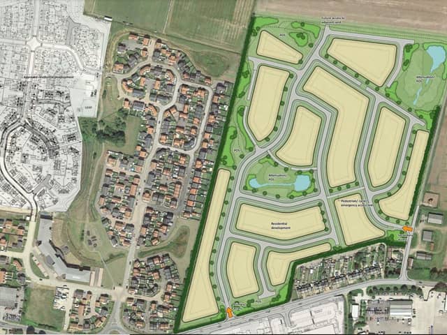 The proposed location and layout of the development.