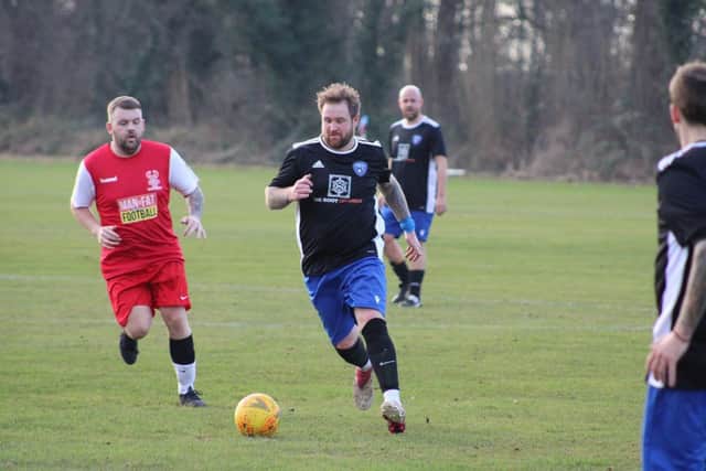 James Kavanagh, Peterborough Man V Fat assistant manager and player, against Kidderminster