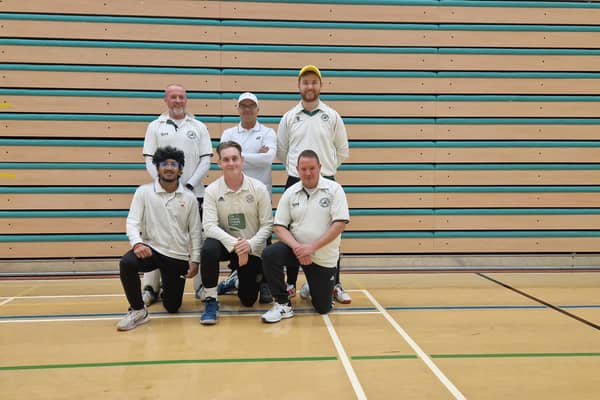 Wansford's indoor cricket team, back row left to right, Andy Briault, Dhasaradh Janardhan, Kelsey Brace, front Divyen Harish, Kester Sainsbury, Matt Mitchell.