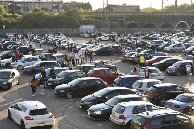 A Car meet at the Fair Meadow car park, Oundle Road last year
