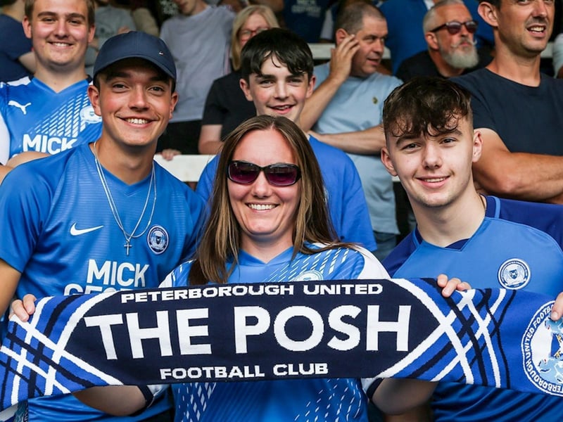 Peterborough United fans enjoy a 3-0 win over Birmingham City.
