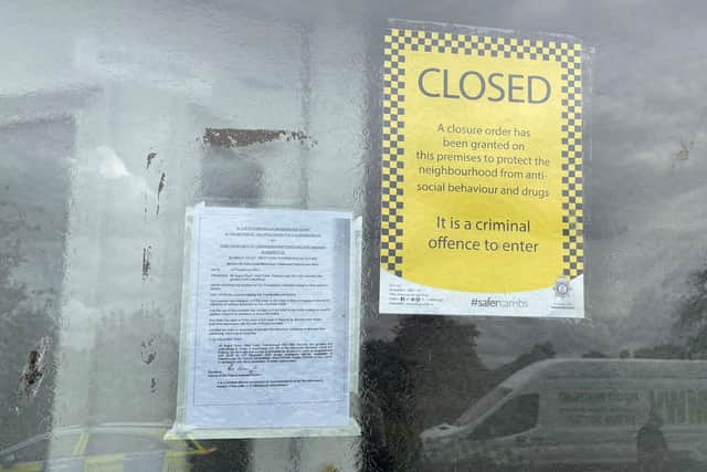 The notice warns 'it is now criminal offence to enter'.
