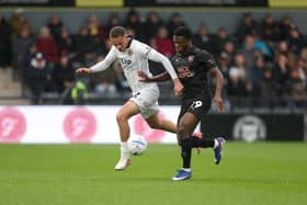 Bolu Shofowoke in action for Posh at Bromley. Photo Joe Dent/theposh.com