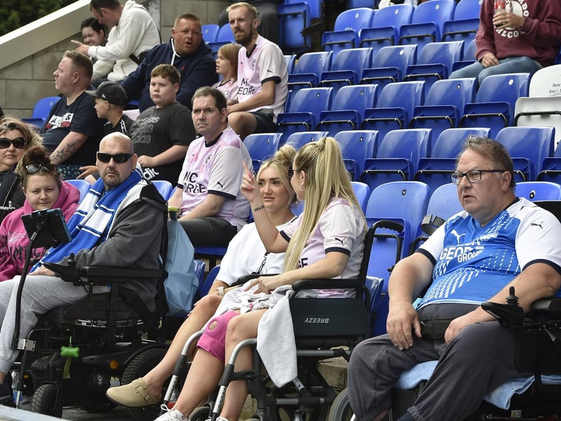 Posh fans at the Weston Homes Stadium for the visit of Charlton.