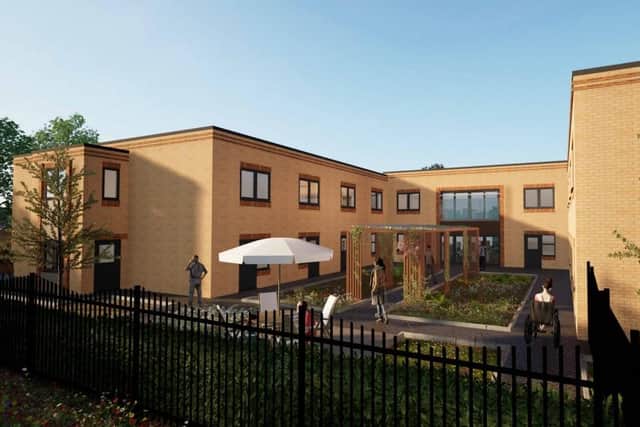 The proposed 66-bed care home courtyard at Thorpe Wood Photo: LNT & USF Ltd