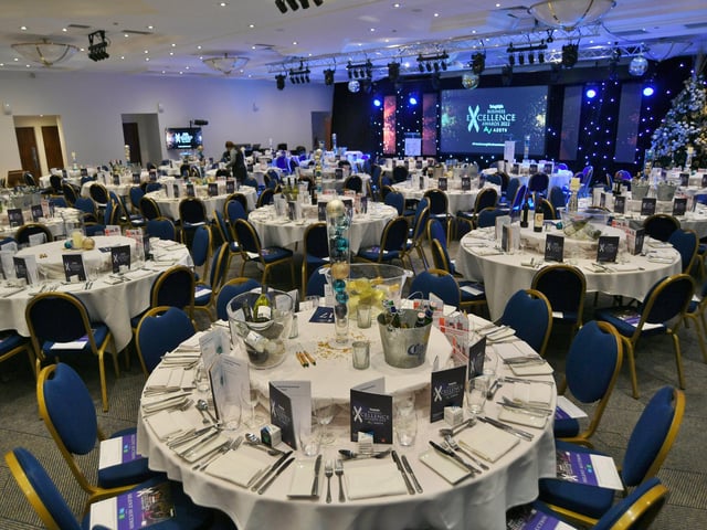 The arena for the Peterborough Telegraph Business Excellence Awards 2022 at the Holiday Inn West.