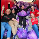 Slimming World members in Peterborough with their donations.