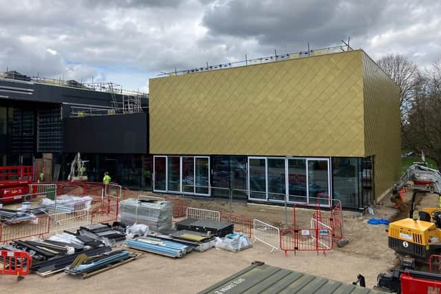 Construction of the third phase of ARU Peterborough and its new gold building is on schedule for completion this summer.