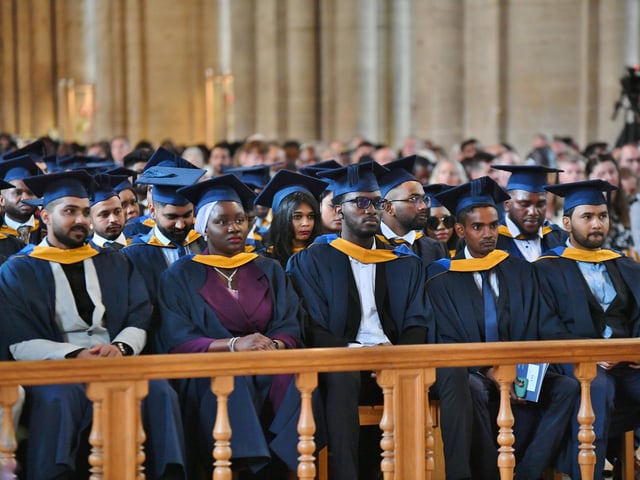 The ceremony took place at Peterborough Cathedral